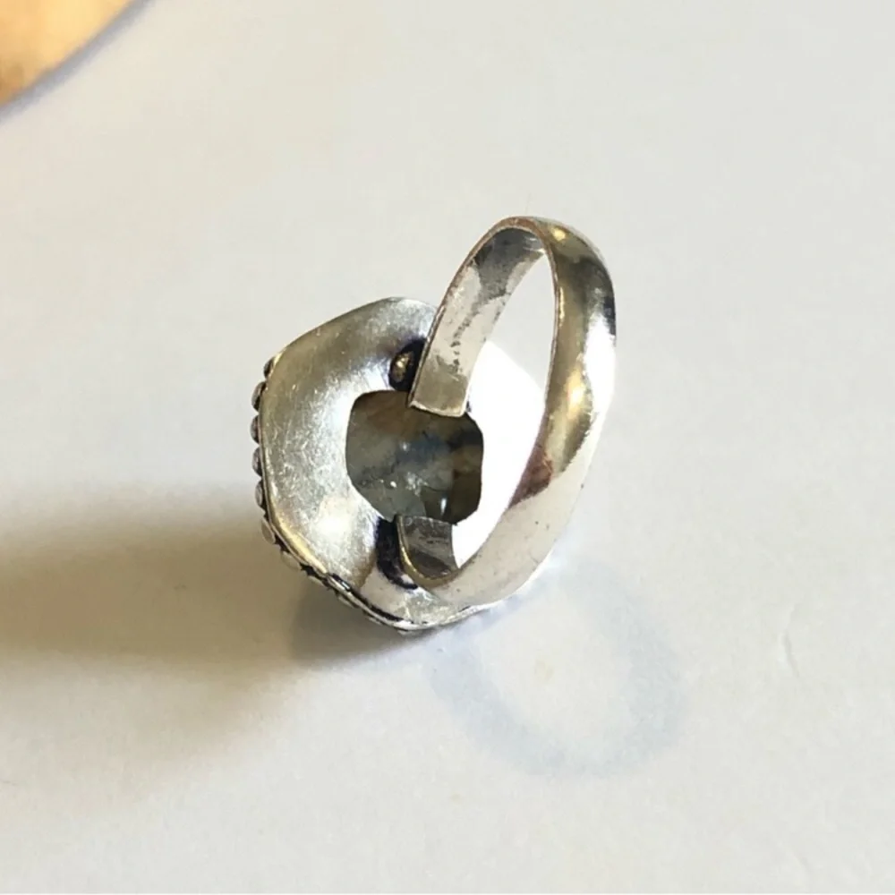 Labradorite Silver Plated Ring